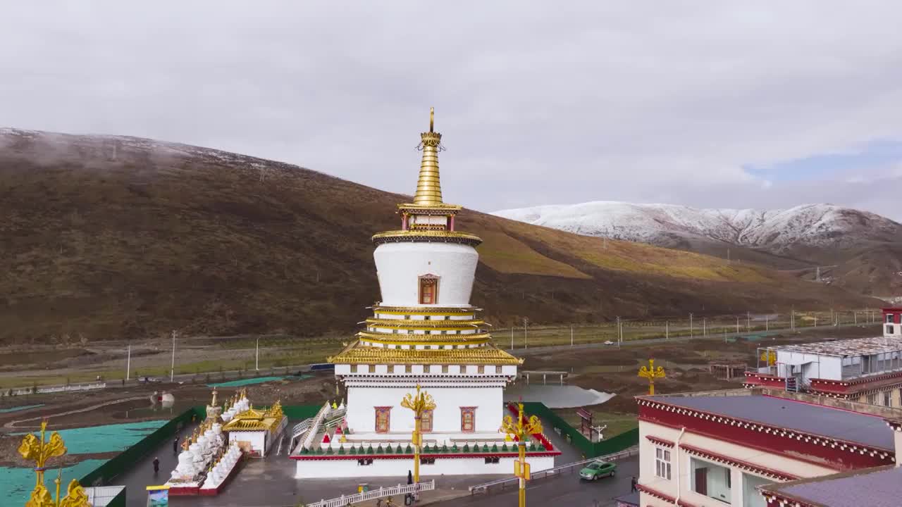 4K航拍四川甘孜塔公镇自然风景（合集）视频素材