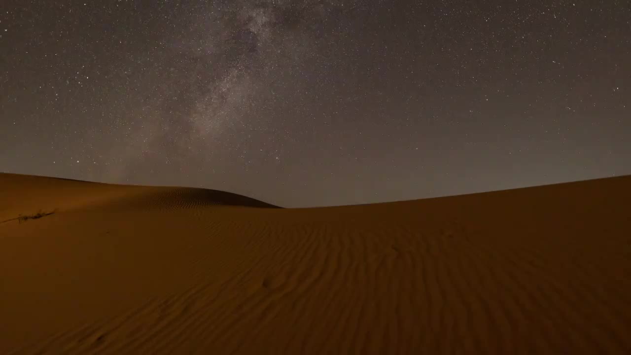 沙漠草原银河星空视频素材