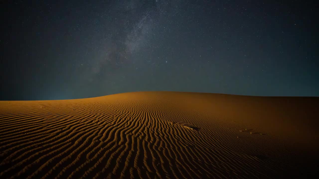 沙漠草原银河星空视频素材