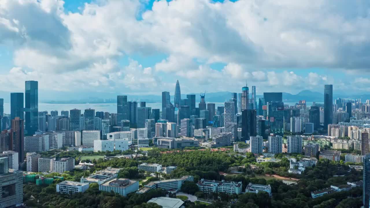 深圳南山粤海街道航拍视频素材