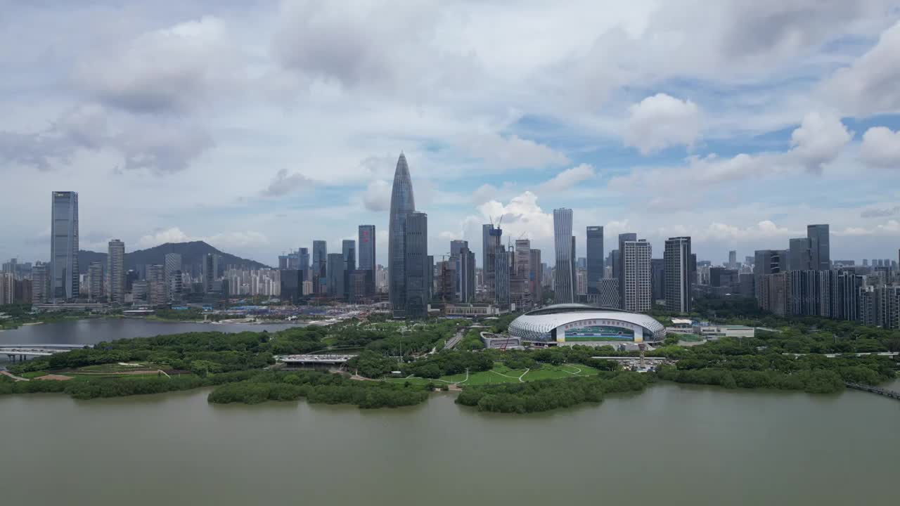 深圳湾体育中心，春茧体育馆视频素材