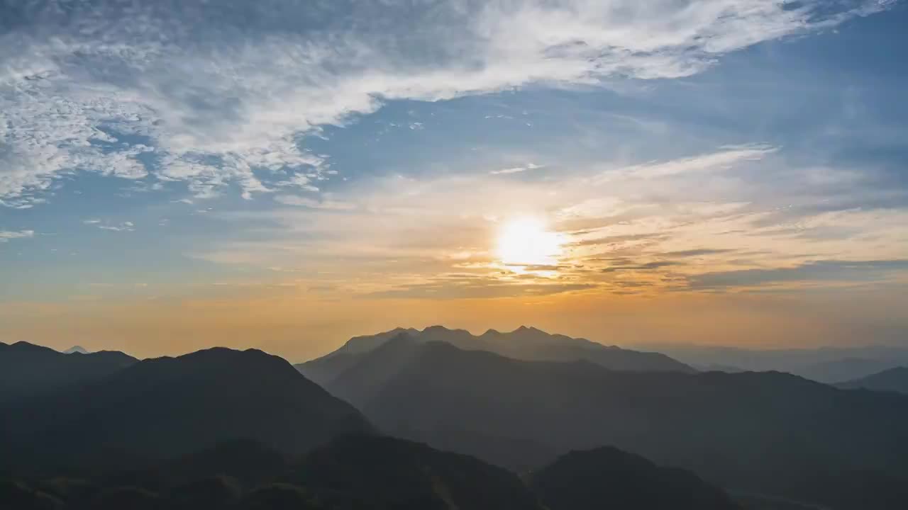 广州从化观星台夕阳晚霞延时视频下载