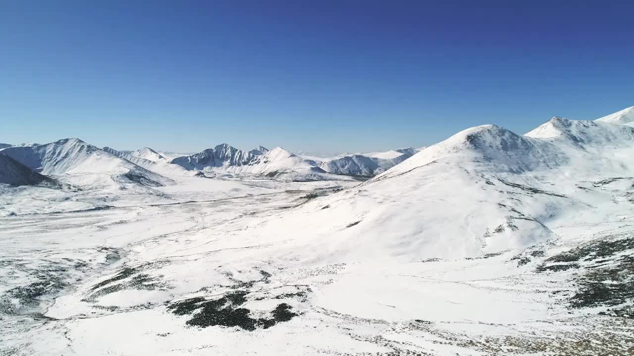 西藏米拉山垭口雪山航拍素材视频素材