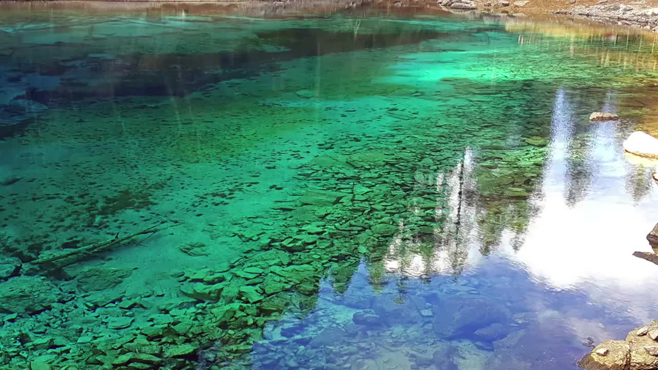 四川九寨沟山水风光延时视频素材