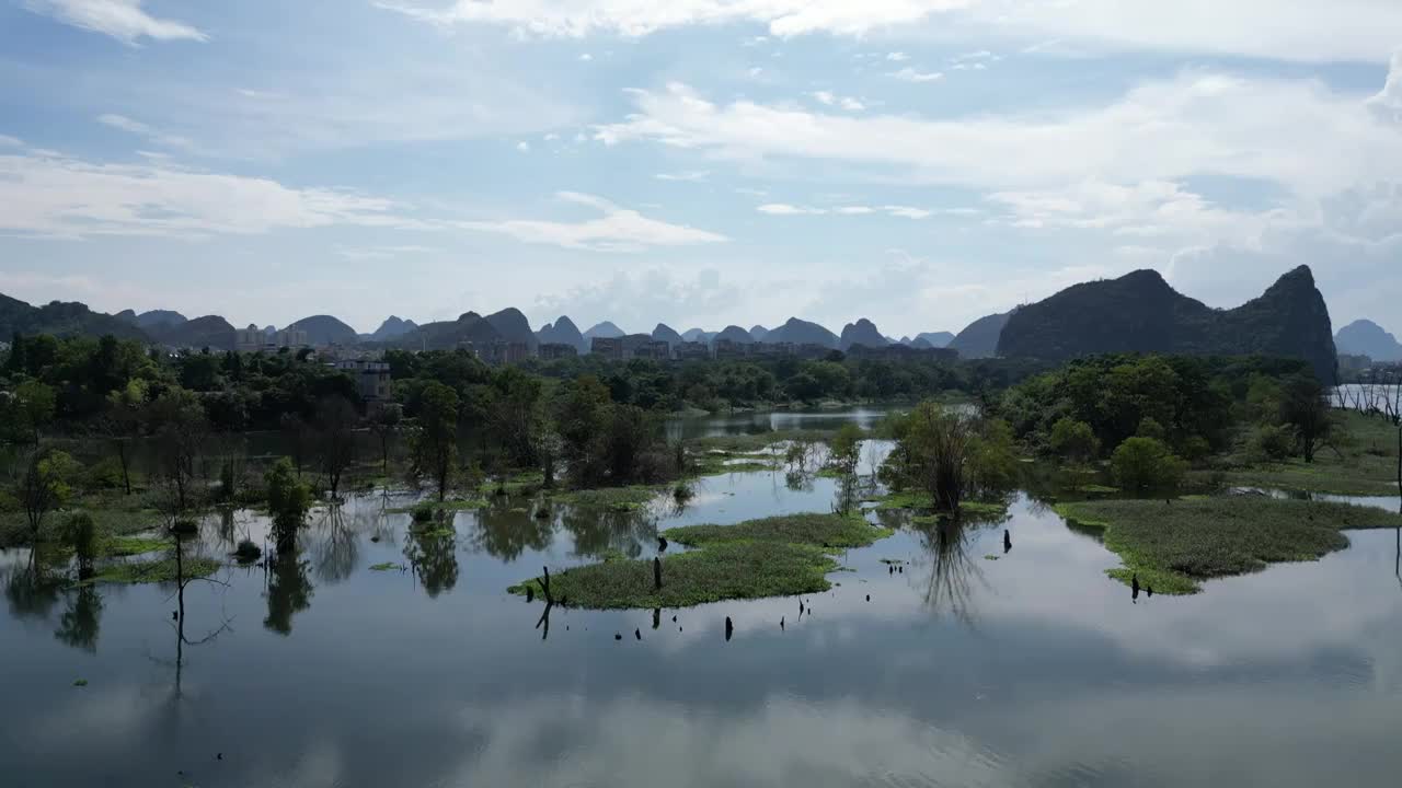 航拍夏季桂林风光视频素材