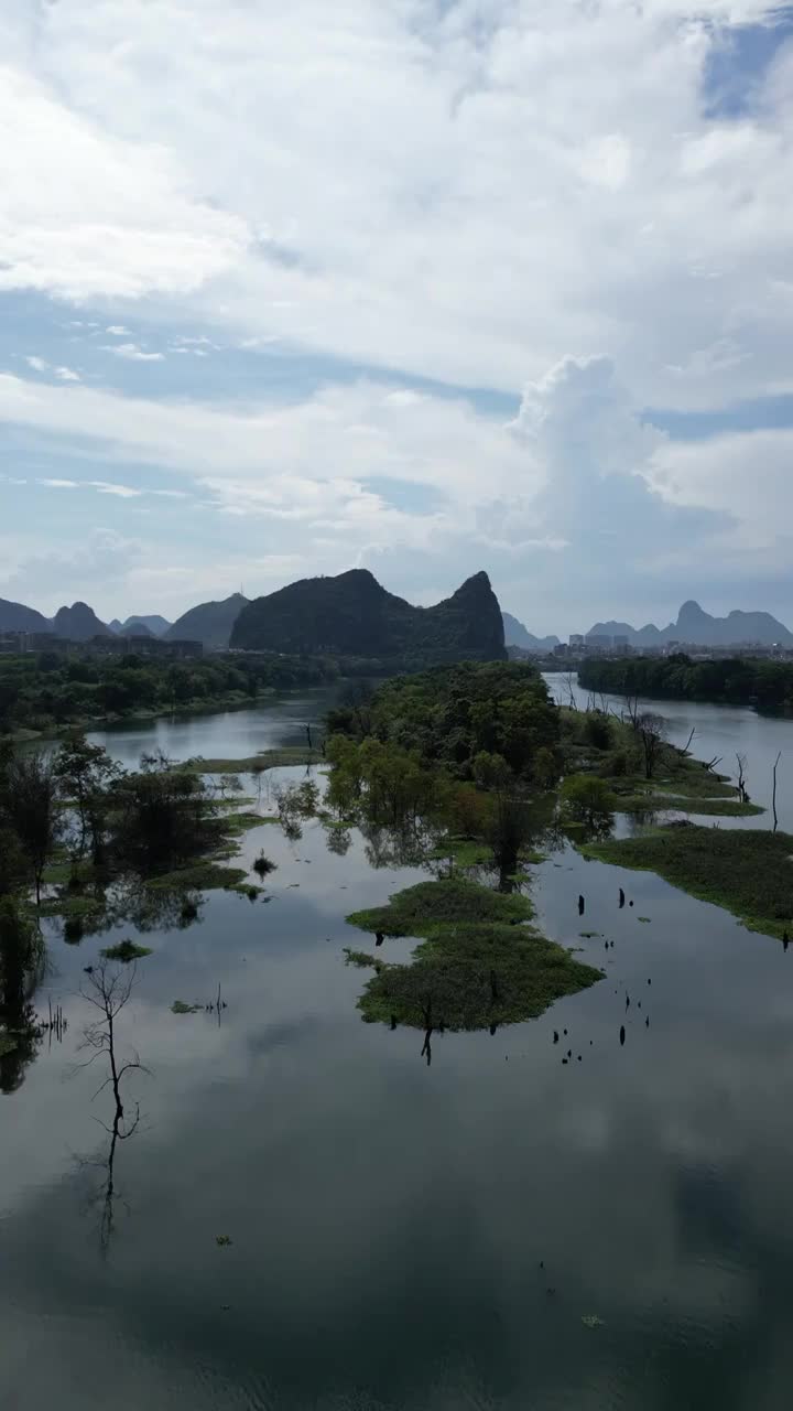 航拍夏季桂林风光视频素材