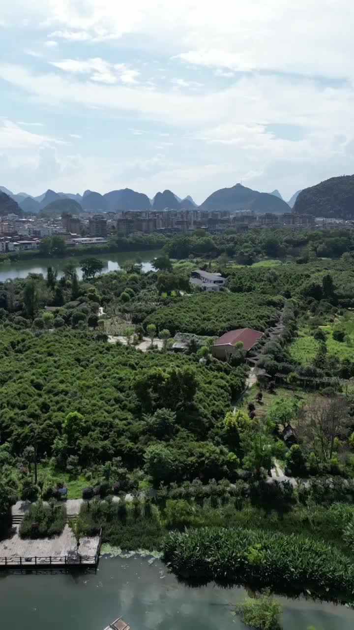 航拍夏季桂林风光视频素材