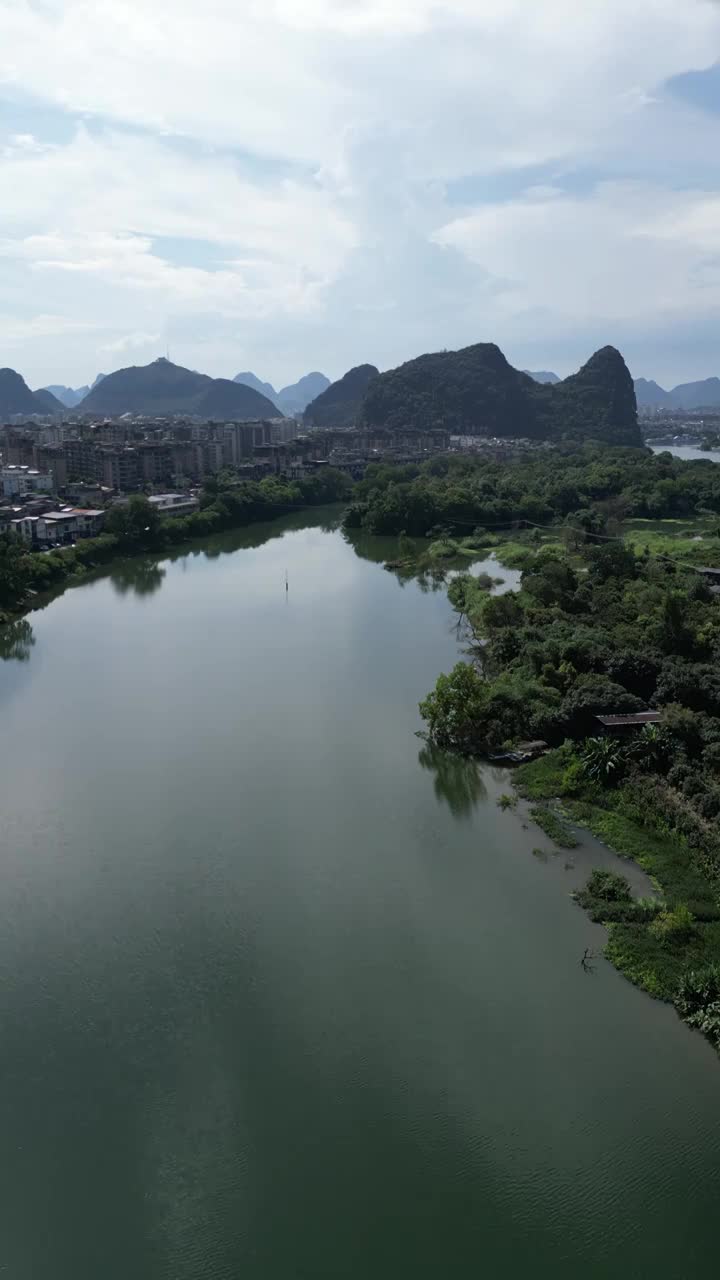 航拍夏季桂林风光视频素材