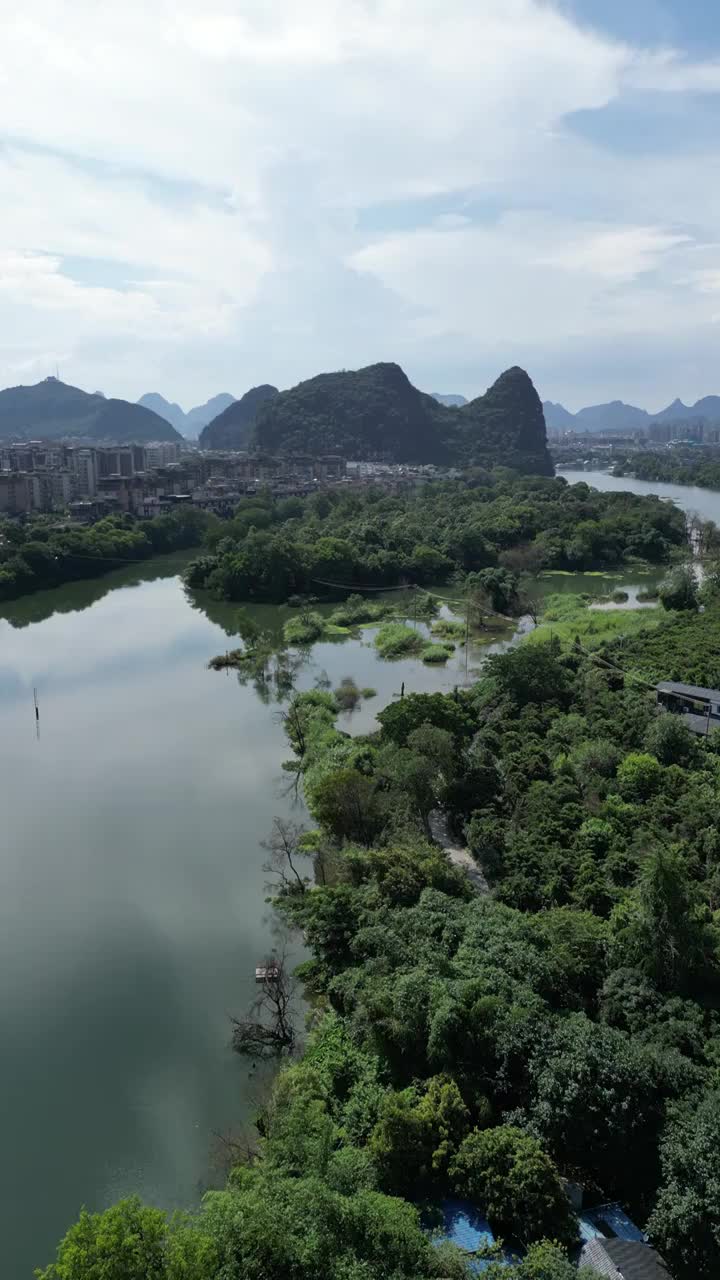 航拍夏季桂林风光视频素材