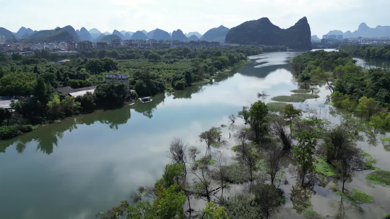 航拍夏季桂林风光视频素材