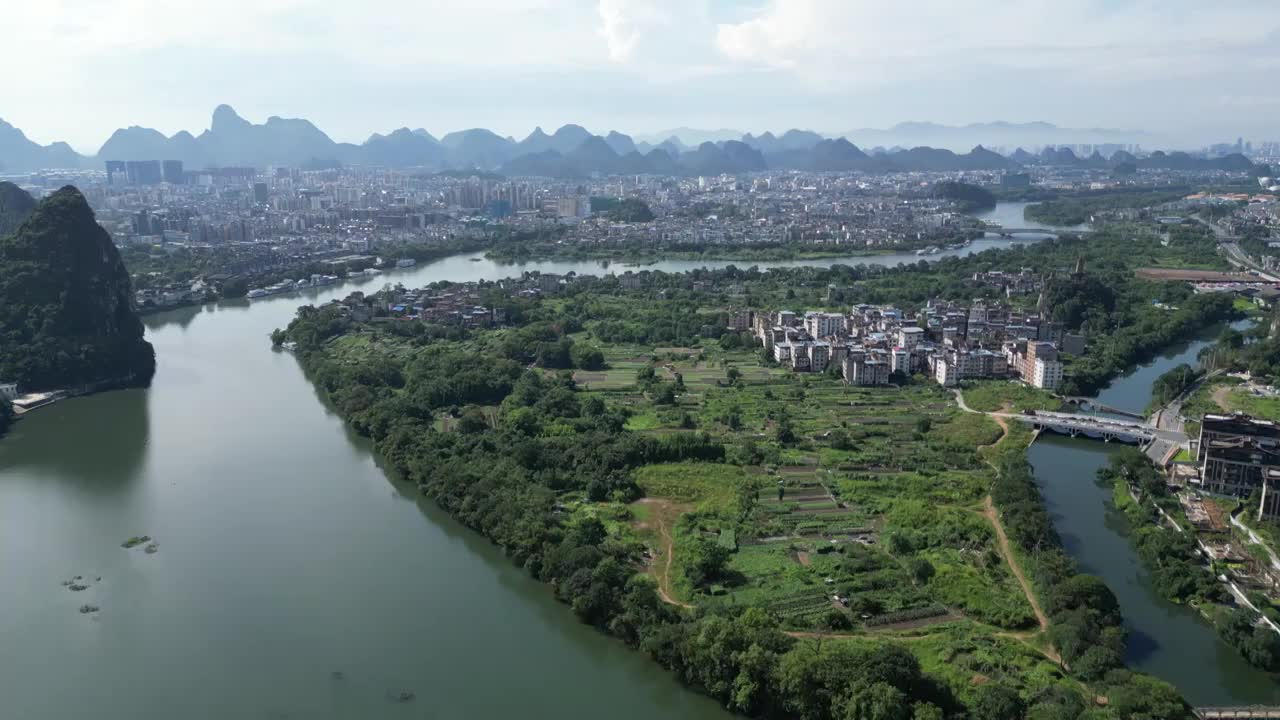 航拍夏季桂林风光视频素材