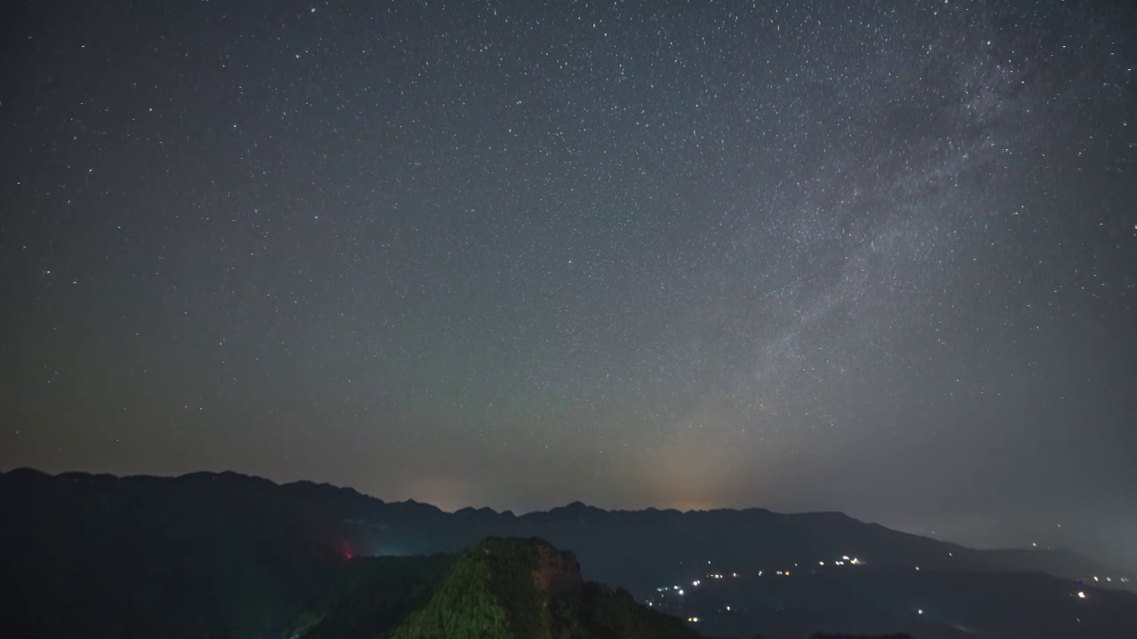 8K30P四川巴中阴灵山北方星空旋转风光延时视频视频素材