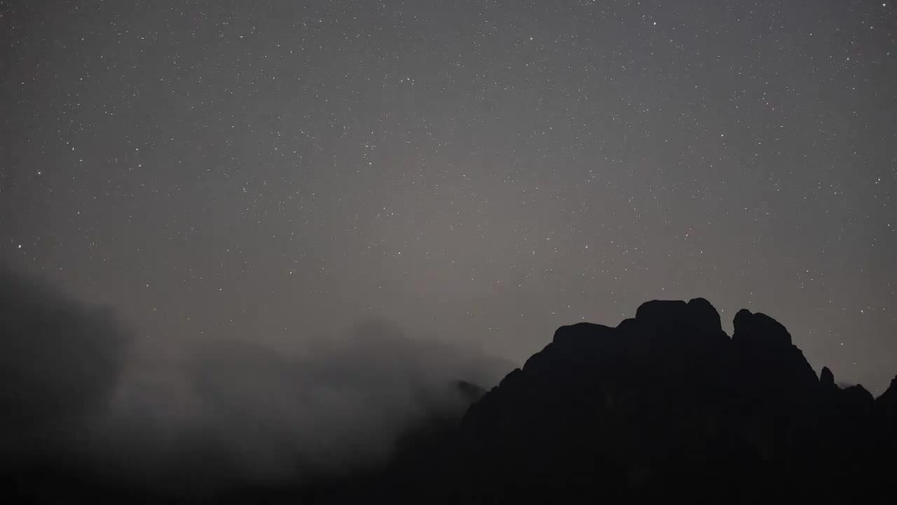 广西金秀五指山星空延时摄影视频素材