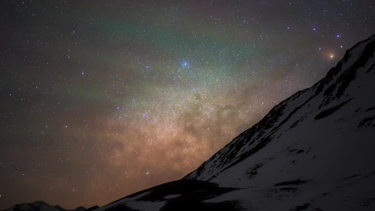 8K30P川西观德吉天蝎座星空风光延时视频视频素材