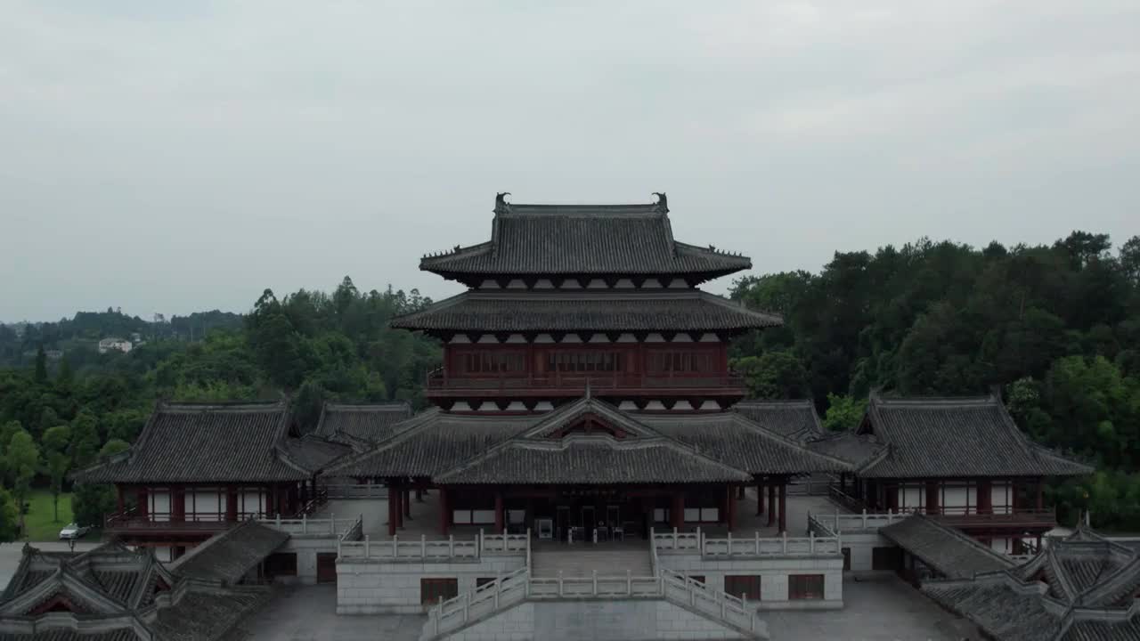 重庆大足石刻博物馆，重庆大足石刻宝顶山景区视频素材