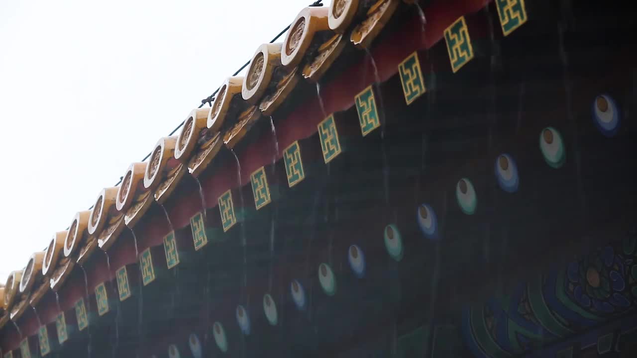 北京故宫雨景视频下载