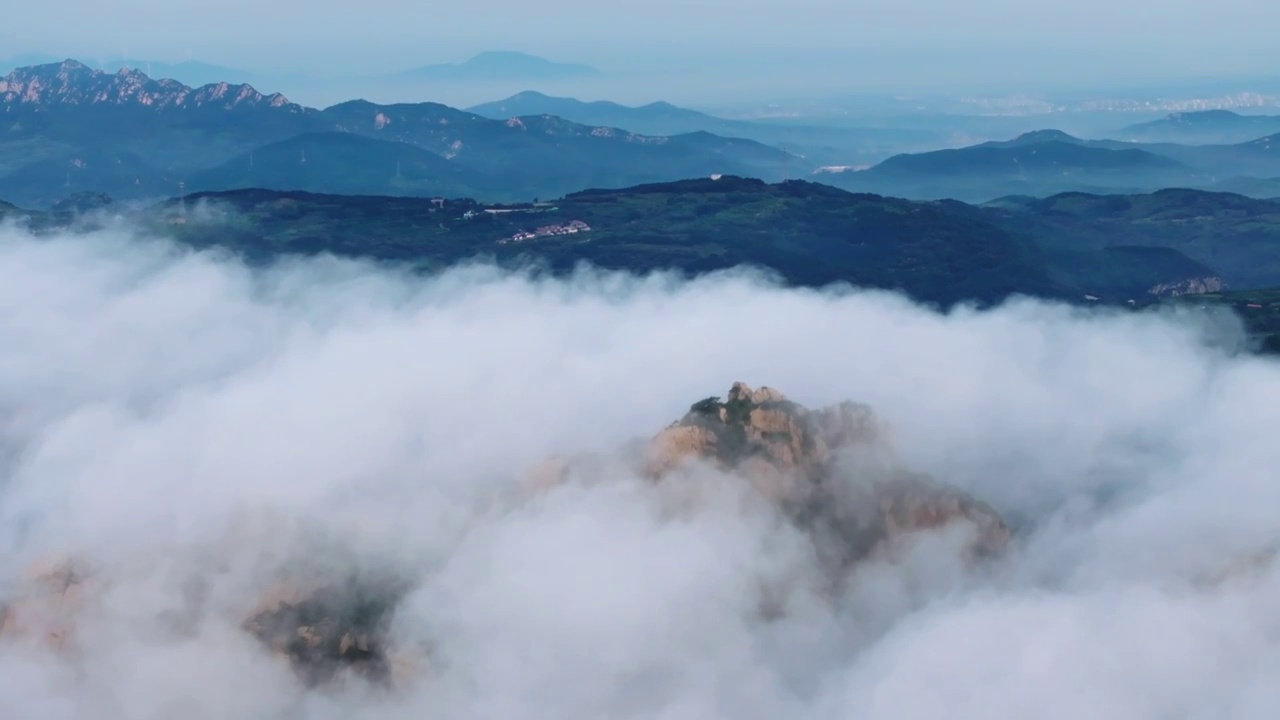 日照市九仙山云雾缭绕视频素材