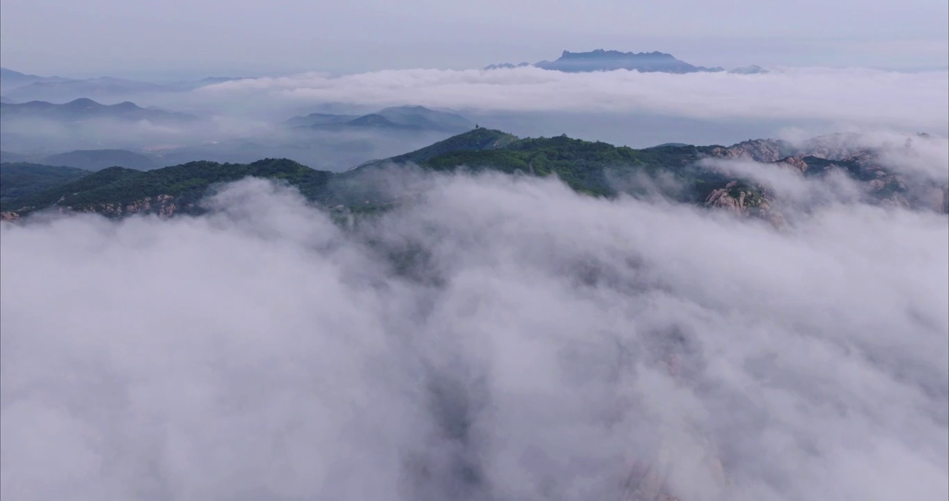 日照市九仙山云雾缭绕视频素材