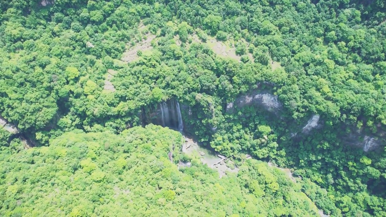 4K三峡大瀑布自然瀑布水峡谷峭壁视频视频素材