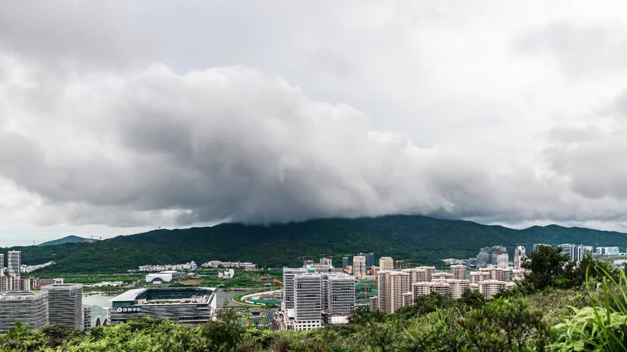 广东珠海横琴粤澳深度合作区脑背山8K延时视频素材