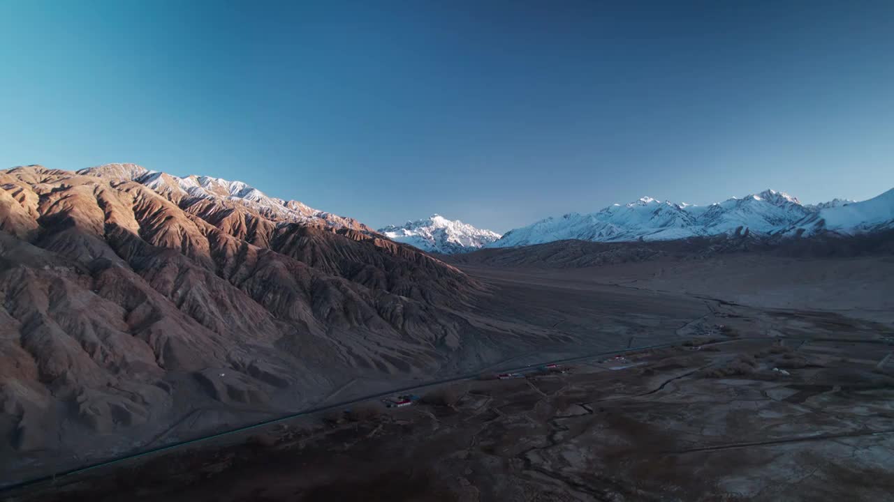 新疆喀什塔县塔合曼湿地风光视频素材