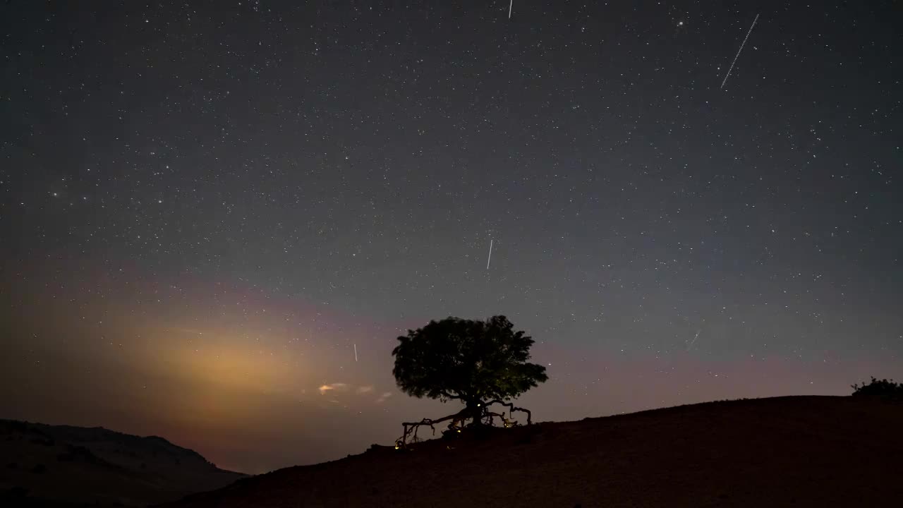 内蒙古松树山星空银河延时摄影视频下载