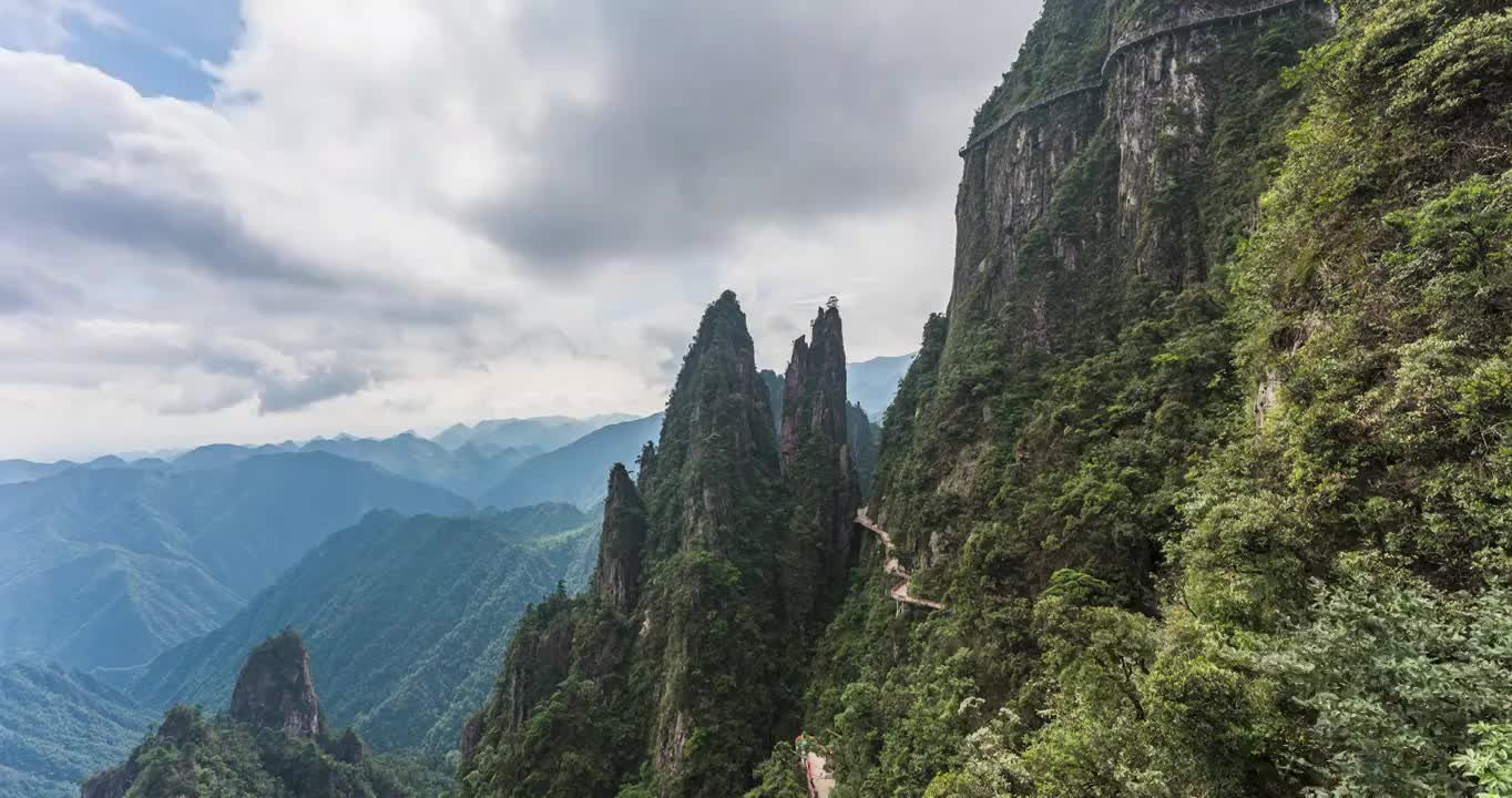 湖南郴州宜章县莽山五指峰延时摄影视频素材