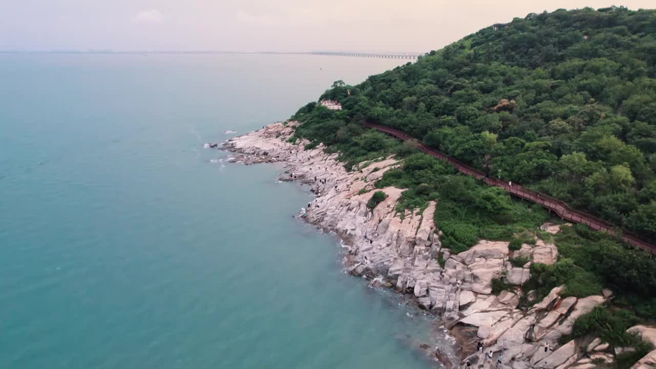 连云港羊山岛海边礁石视频素材