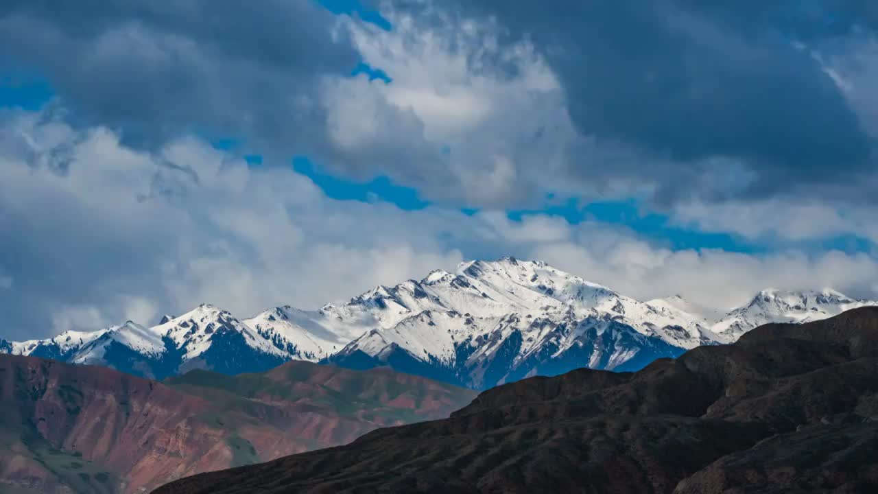 天山雪峰 雪山 云海延时视频素材