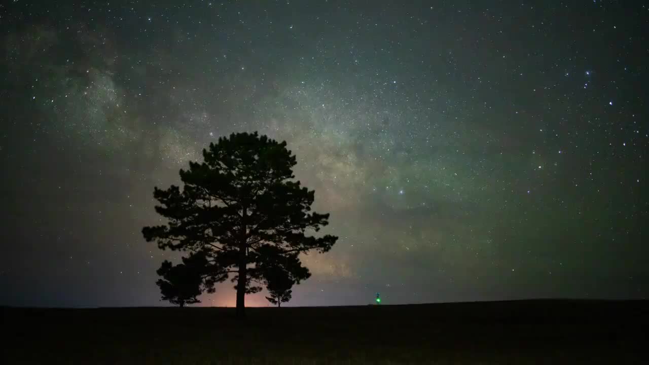 呼伦贝尔星夜视频素材