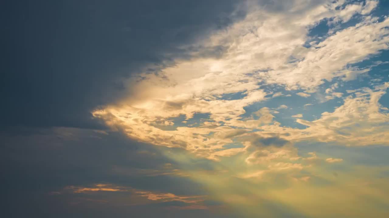 纯天空云彩流云晚霞延时风景视频素材