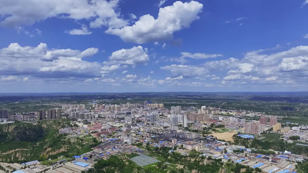 洛川县城区视频素材