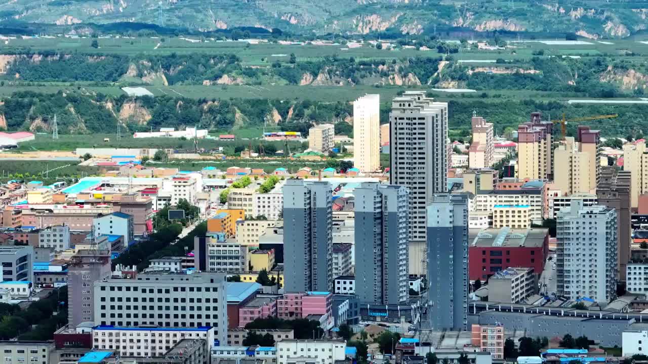 洛川县城区视频素材