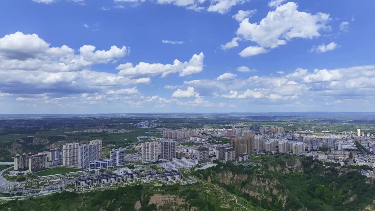 洛川县城区视频素材