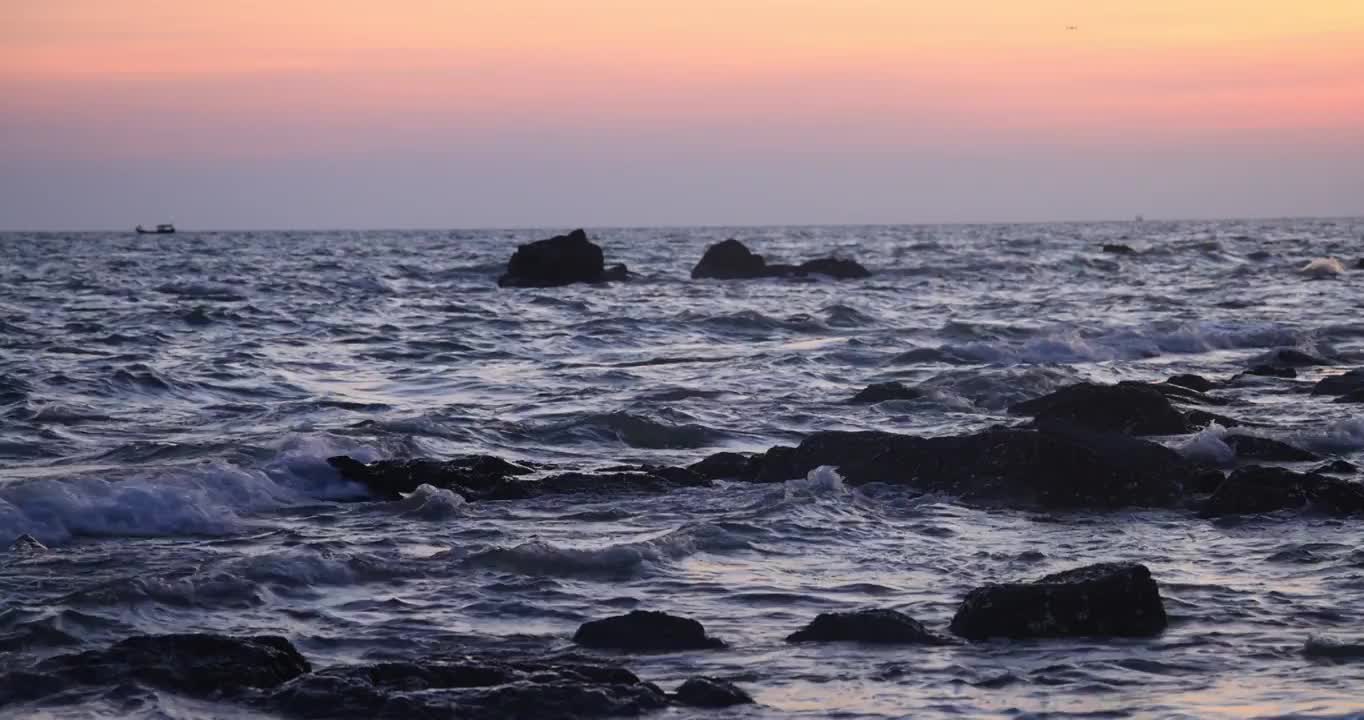 海边的落日余晖视频素材