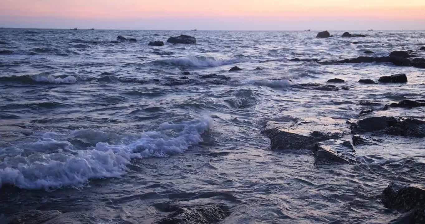 海边的落日余晖视频素材