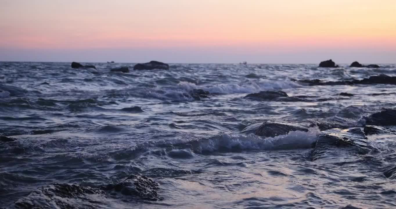 海边的落日余晖视频素材