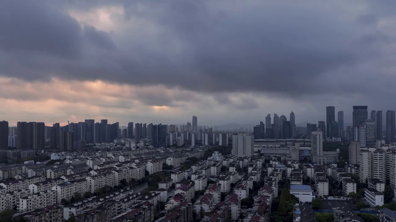 风雨欲来苏州高新区视频素材