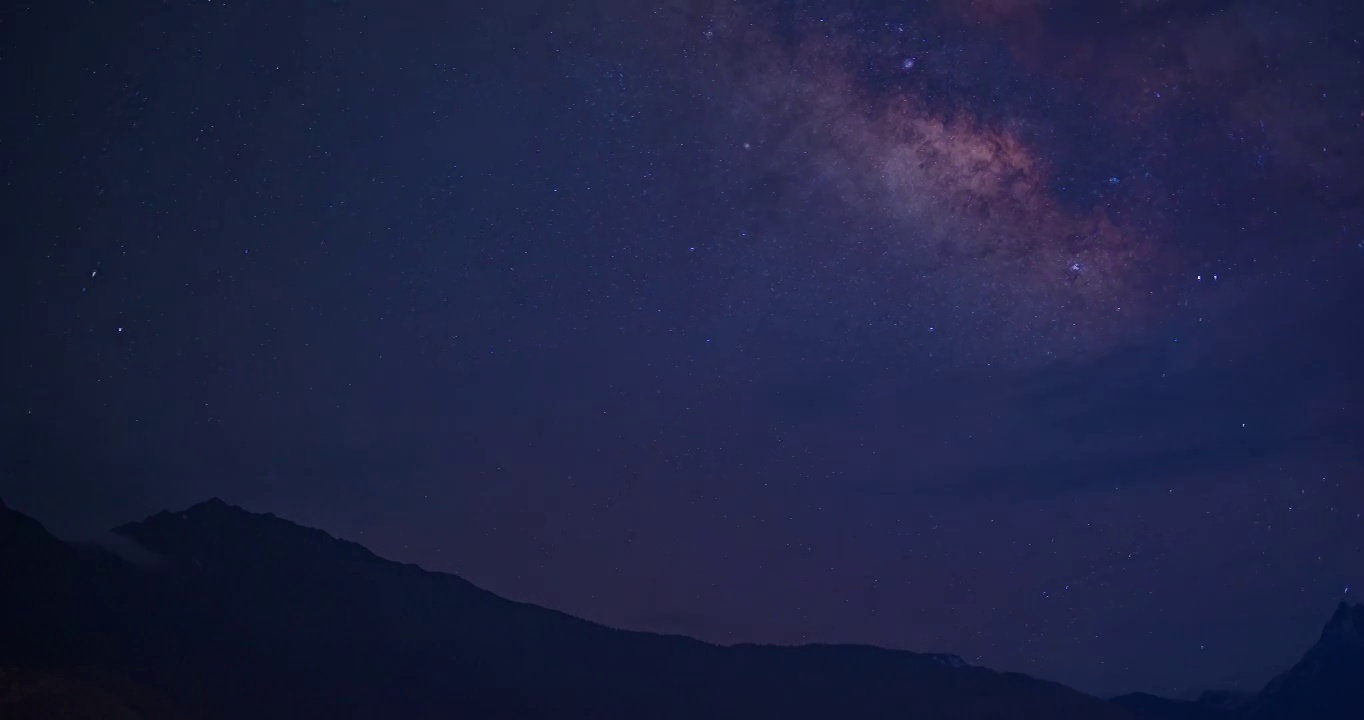 西藏林芝银河星空视频素材