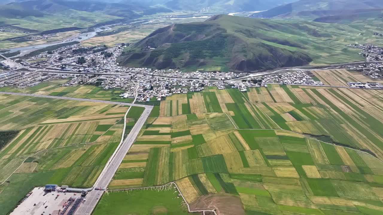 青海门源高原农田视频素材