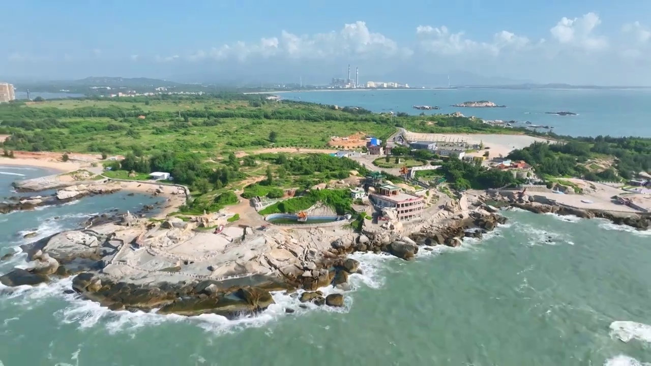 汕尾施公寮风车岛红海湾旅游区视频素材