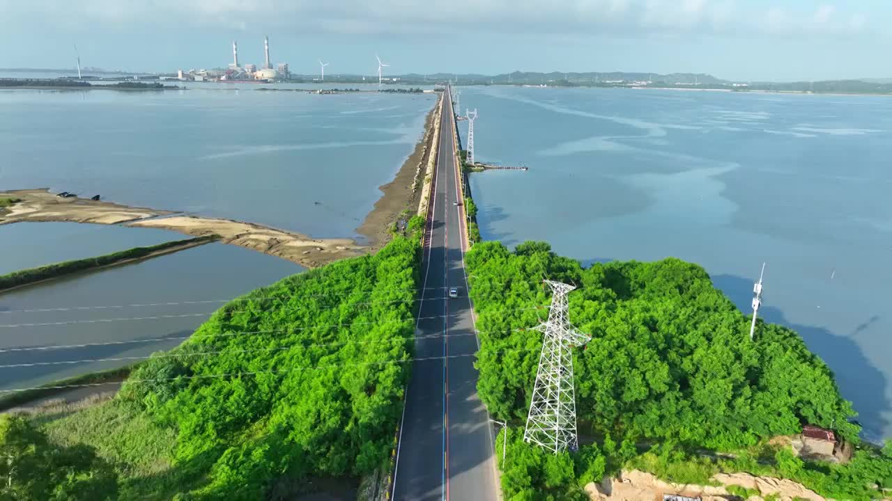 汕尾施公寮风车岛红海湾旅游区视频素材