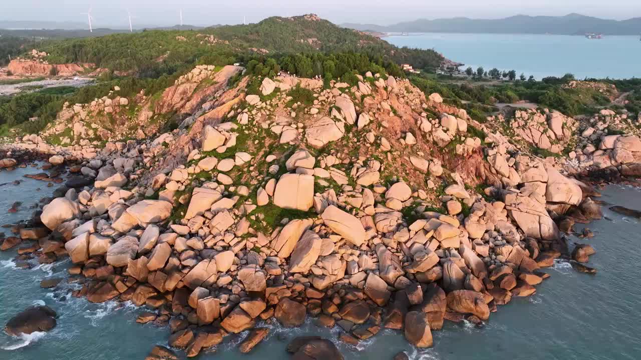 汕尾施公寮风车岛红海湾旅游区视频素材