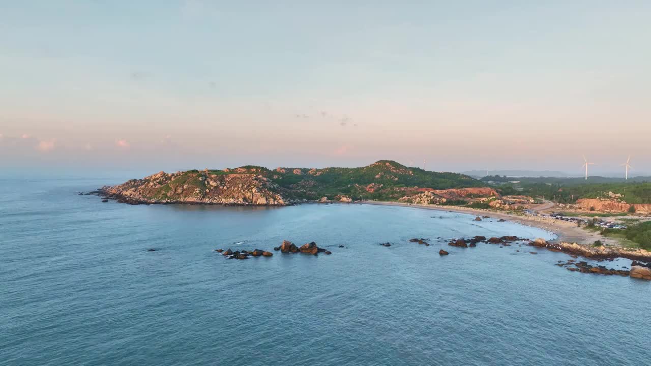 汕尾施公寮风车岛红海湾旅游区视频素材