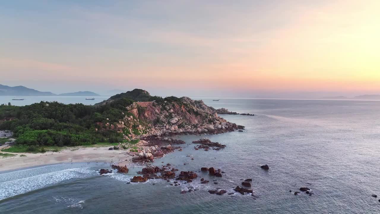 汕尾施公寮风车岛红海湾旅游区视频素材