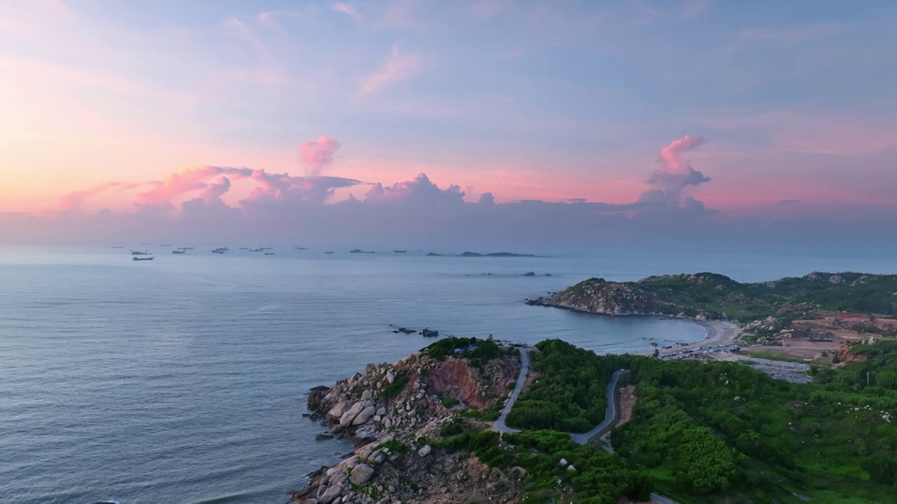 汕尾施公寮风车岛红海湾旅游区视频素材