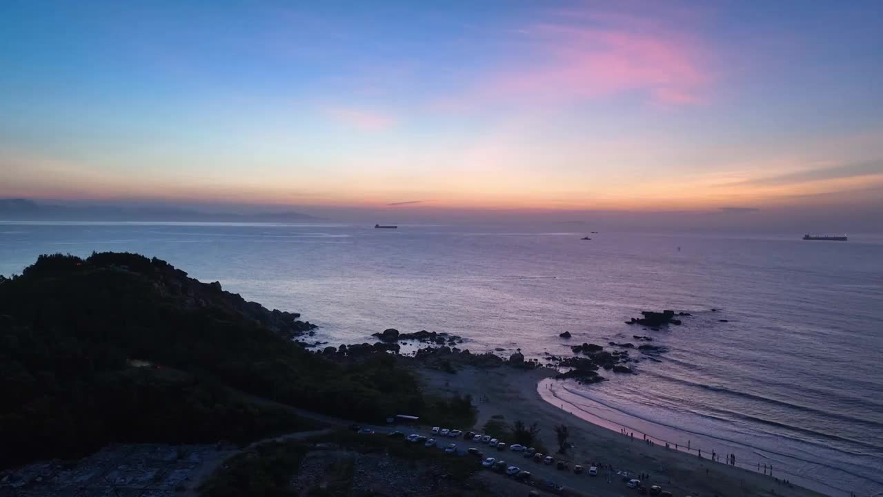 汕尾施公寮风车岛红海湾旅游区视频素材