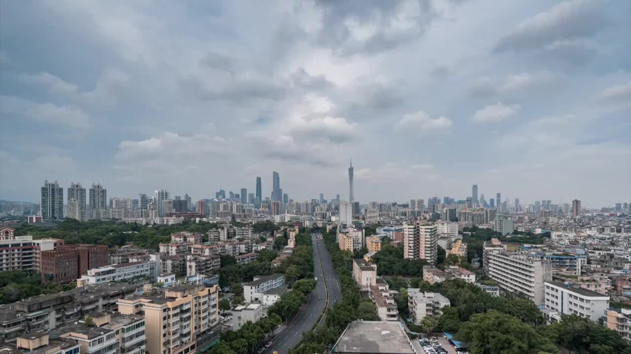 广州珠江新城夜景视频素材