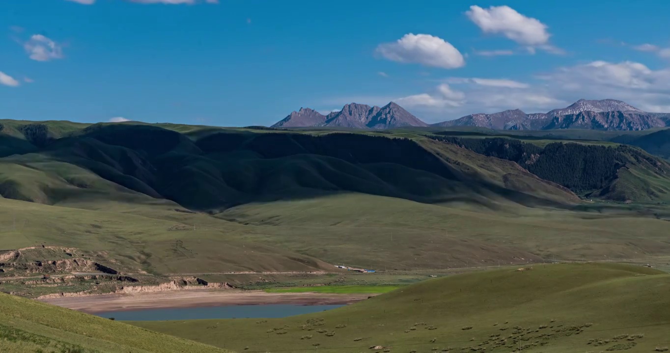 祁连山腹地流云延时摄影视频素材