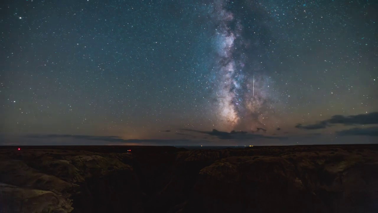 内蒙古锡林郭勒盟大红山银河星空延时风景视频素材